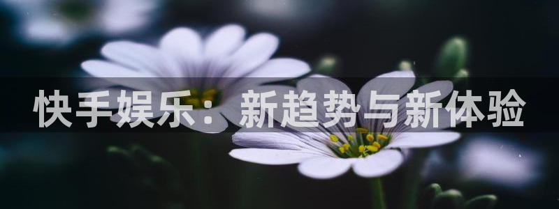 壹号平台下载安装官网：快手娱乐：新趋势与新体验
